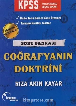 2019 KPSS Coğrafyanın Doktrini Çözümlü Soru Bankası