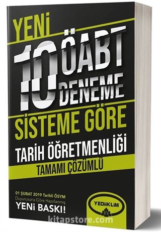 ÖABT Tarih Tamamı Çözümlü 10 Deneme ( 75 Soruluk Yeni Sisteme Göre)