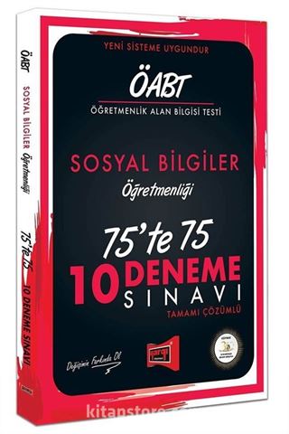 ÖABT Sosyal Bilgiler Öğretmenliği 75'te 75 10 Deneme Sınavı