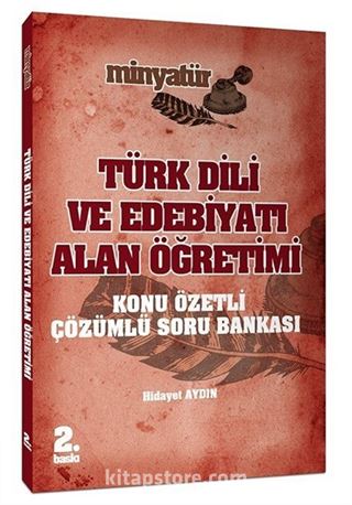 2019 ÖABT MİNYATÜR Türk Dili ve Edebiyatı Alan Öğretimi Konu Özetli Soru Bankası Çözümlü