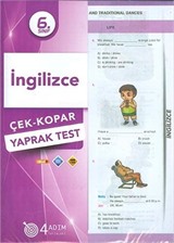 6. Sınıf İngilizce Çek-Kopar Yaprak Test