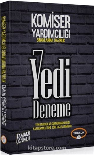 Komiser Yardımcılığı Sınavlarına Hazırlık 7 Tamamı Çözümlü Deneme