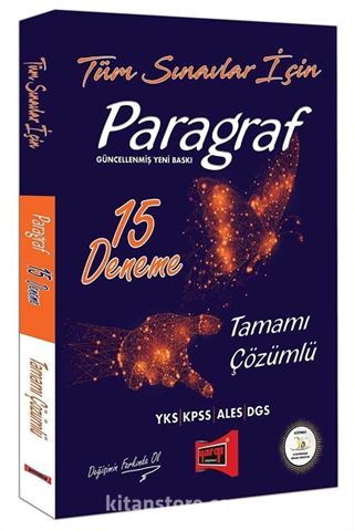 Tüm Sınavlar İçin Paragraf Tamamı Çözümlü 15 Deneme