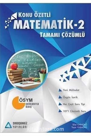 Konu Özetli Matematik 2 Çözümlü Soru Bankası