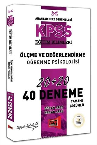 KPSS Eğitim Bilimleri Ölçme ve Değerlendirme, Öğrenme Psikolojisi Tamamı Çözümlü 40 Deneme