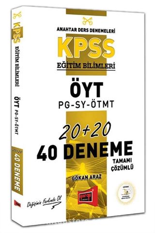 KPSS Eğitim Bilimleri ÖYT-PG-SY-ÖTMT Tamamı Çözümlü 40 Deneme