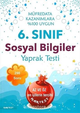 6. Sınıf Sosyal Bilgiler Yaprak Testi