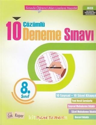 8. Sınıf Çözümlü 10 Deneme Sınavı