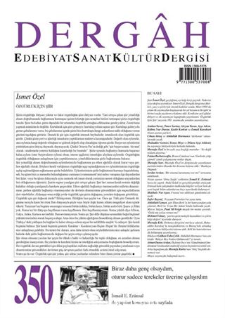 Dergah Edebiyat Sanat Kültür Dergisi Sayı:350 Nisan 2019