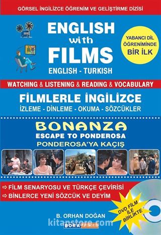 English With Films Bonanza Escape To Ponderosa Filmlerle İngilizce Bonanza Ponderosa'ya Kaçış Watching Listening Reading Vocabulary English-Turkish