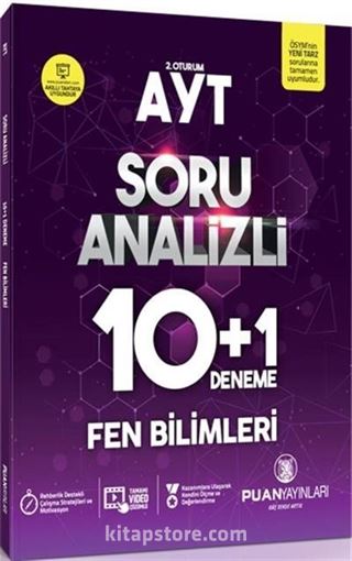 AYT Fen Bilimleri Soru Analizli 10 Artı 1 Deneme