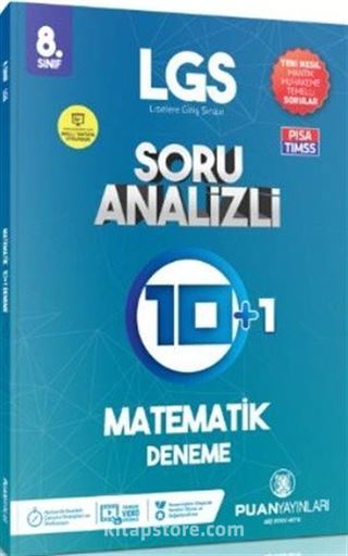 8. Sınıf LGS Matematik Soru Analizli 10 Artı 1 Deneme