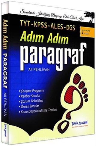 Adım Adım Paragraf Soruları (YGS, LYS, ALES, DGS, JANA, PMYO)