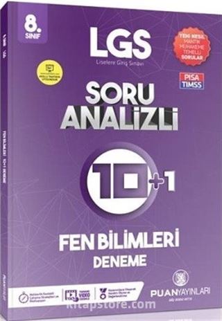 8. Sınıf LGS Fen Bilimleri Soru Analizli 10 Artı 1 Deneme