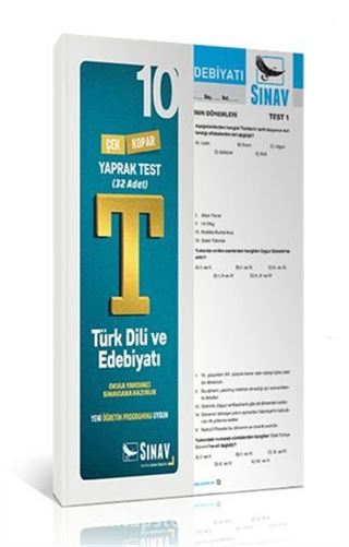 10. Sınıf Türk Dili ve Edebiyatı Yaprak Test