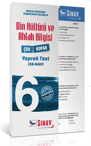 6. Sınıf Din Kültürü ve Ahlak Bilgisi Yaprak Test