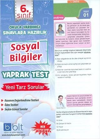 6.Sınıf Sosyal Bilgiler Yaprak Test