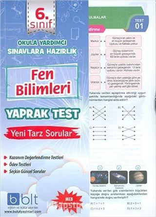 6.Sınıf Fen Bilimleri Yaprak Test