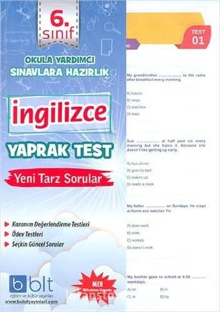 6.Sınıf İngilizce Yaprak Test