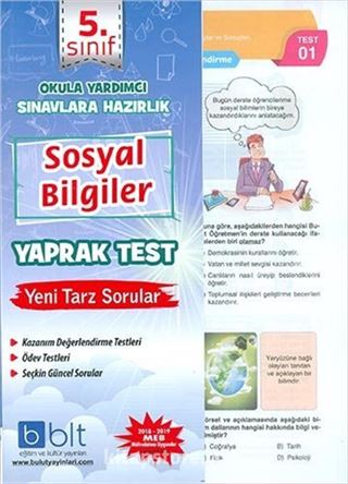 5.Sınıf Sosyal Bilimler Yaprak Test