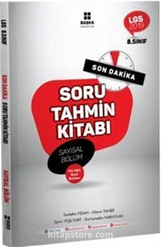 8. Sınıf Sayısal Son Dakika Soru Tahmin Kitabı