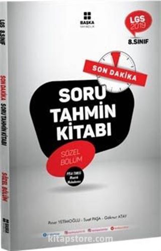 8. Sınıf Sözel Son Dakika Soru Tahmin Kitabı