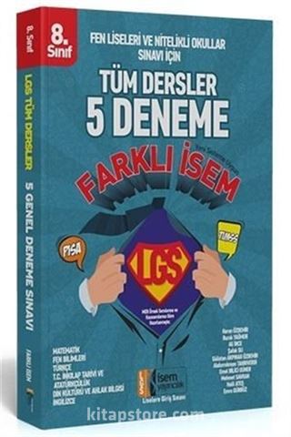 2019 Farklı İsem 8. Sınıf Tüm Dersler 5 Deneme Sınavı