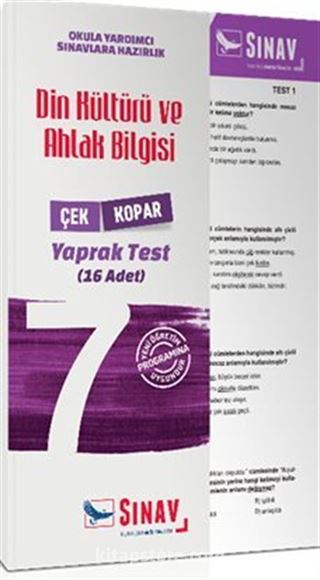 7. Sınıf Din Kültürü ve Ahlak Bilgisi Yaprak Test (16 Adet)