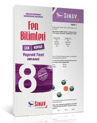 8. Sınıf Fen Bilimleri Çek Kopar Yaprak Test