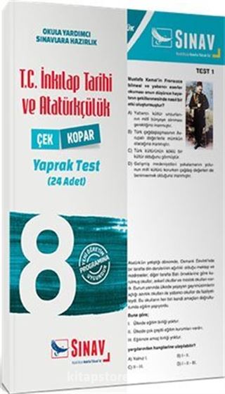 8. Sınıf T. C. İnkılap Tarihi ve Atatürkçülük Yaprak Test