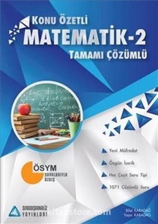 Matematik 2 Tamamı Çözümlü Konu Özetli