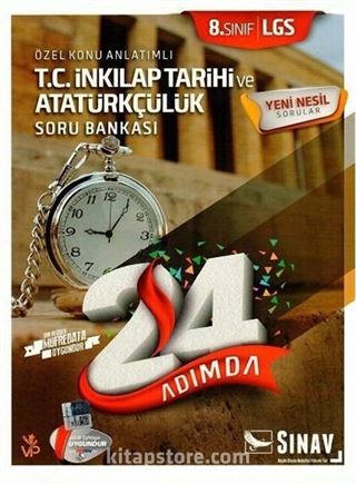 8. Sınıf LGS T.C. İnkılap Tarihi ve Atatürkçülük 24 Adımda Özel Konu Anlatımlı Soru Bankası