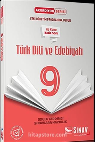 9. Sınıf Türk Dili ve Edebiyatı Akordiyon Kitap