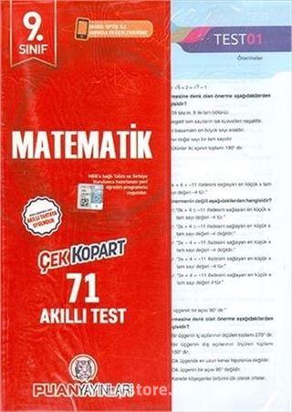 9. Sınıf Matematik Yaprak Test