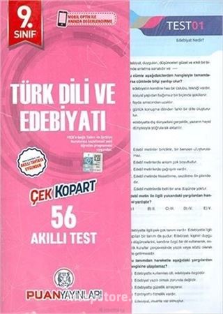 9. Sınıf Türk Dili ve Edebiyatı Yaprak Test