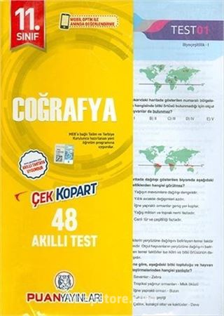 11. Sınıf Coğrafya Yaprak Test