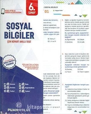 6. Sınıf Sosyal Bilgiler Yaprak Test