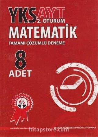 YKS AYT Matematik Tamamı Çözümlü Deneme 8 Adet