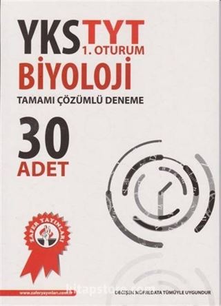 YKS TYT 1. Oturum Biyoloji Tamamı Çözümlü Deneme 30 Adet