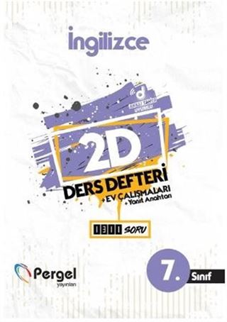 7. Sınıf İngilizce 2D Ders Defteri