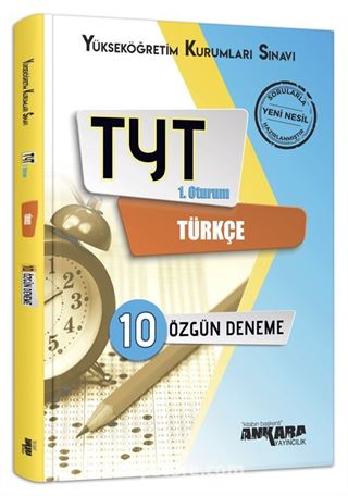 TYT 1. Oturum Türkçe 10 Özgün Deneme