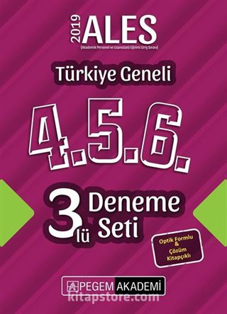 2019 ALES Türkiye Geneli Deneme (4.5.6) 3'lü Deneme Seti