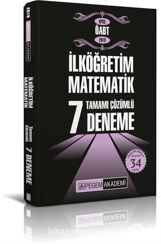 2019 KPSS ÖABT İlköğretim Matematik Tamamı Çözümlü 7 Deneme