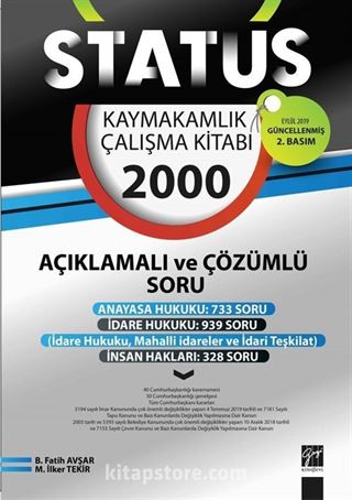 Statüs Kaymakamlık Çalışma Kitabı