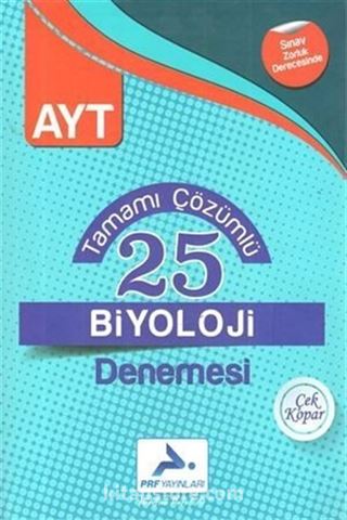 AYT Biyoloji Tamamı Çözümlü 25 Denemesi