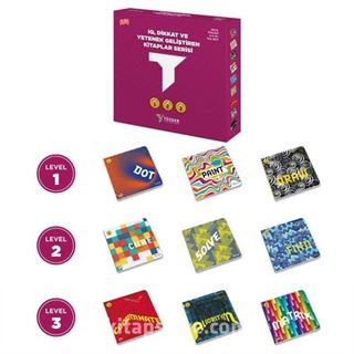 IQ, Dikkat ve Yetenek Geliştiren Kitaplar Serisi 9'lu Set (Dot, Paint, Draw, Cube, Solve, Find, Coordinate, Matrix, Algorithm)