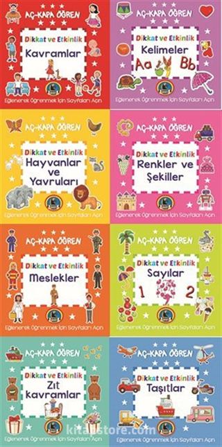 Aç-Kapa Öğren (8 Kitap)