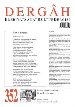 Dergah Edebiyat Sanat Kültür Dergisi Sayı:352 Haziran 2019