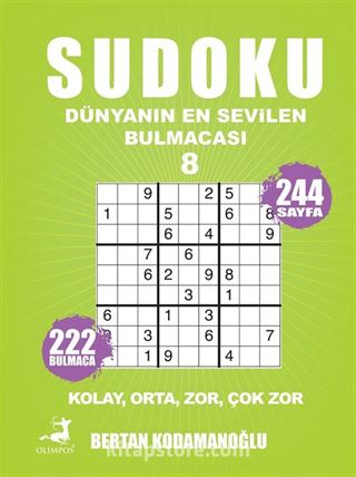 Sudoku 8 / Kolay Orta Zor Çok Zor