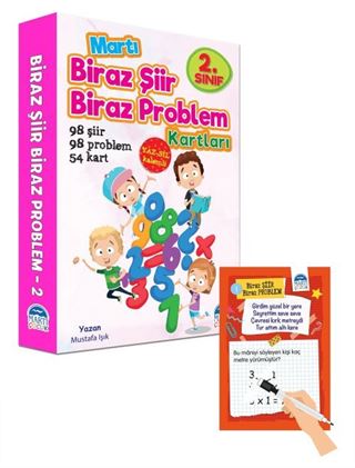 Biraz Şiir Biraz Problem Kartları 2. Sınıf / Yaz-Sil Özellikli